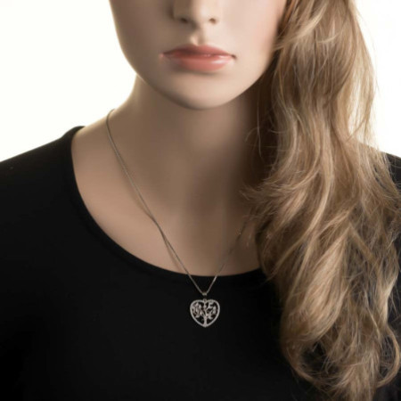 Strieborný prívesok - strom života, srdiečko, číre okrúhle zirkóny | Argento.sk