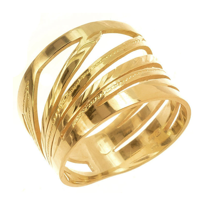 Pozlátený strieborný prsteň - s ručným gravírom | Argento.sk