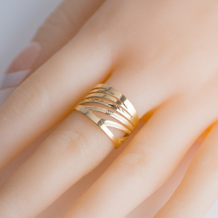 Pozlátený strieborný prsteň - s ručným gravírom | Argento.sk