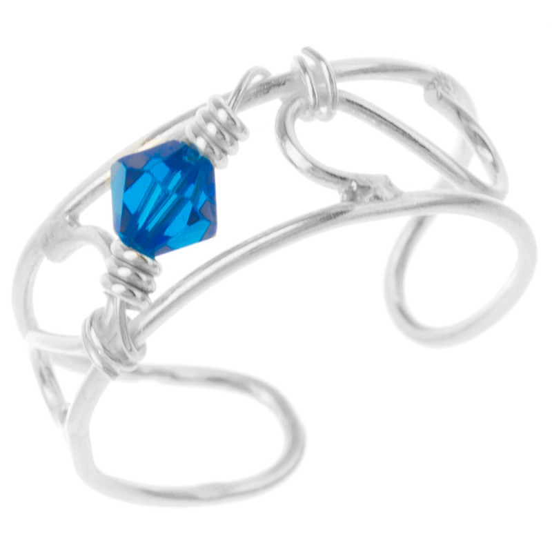 Strieborný prsteň - na nohu, čierny zirkón | Argento.sk