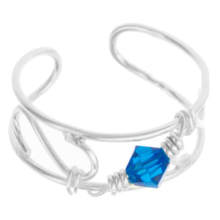 Strieborný prsteň - na nohu, čierny zirkón | Argento.sk