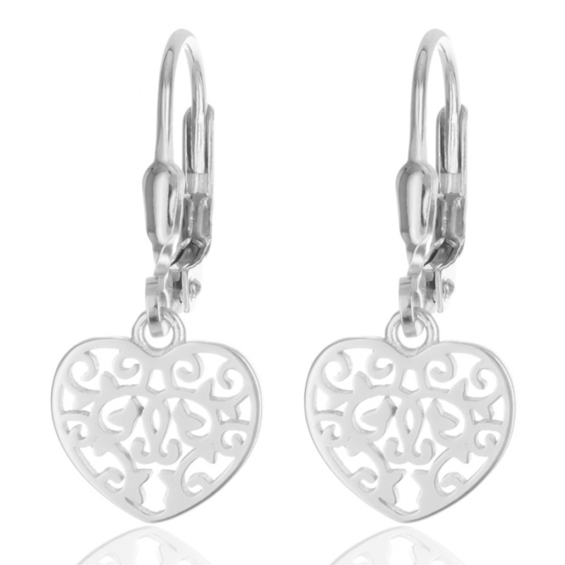 Strieborné náušnice - srdiečka | Argento.sk