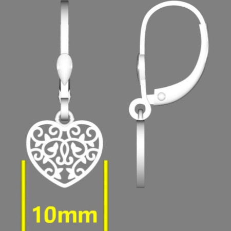 Strieborné náušnice - srdiečka | Argento.sk