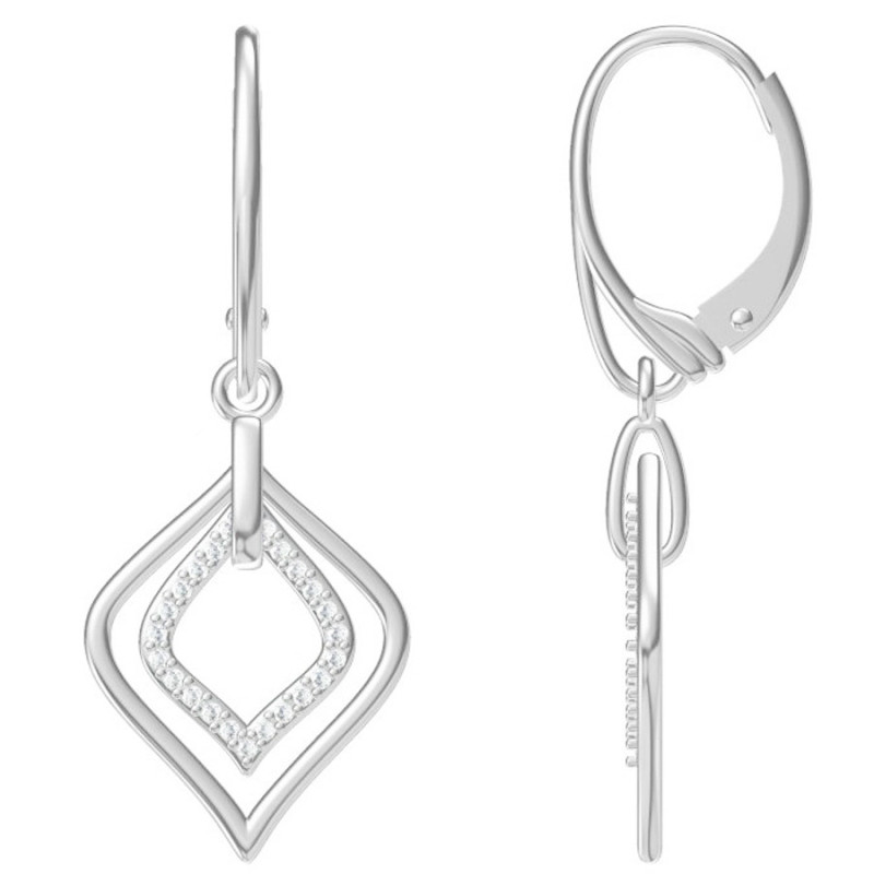 Strieborné náušnice - číre okrúhle zirkóny | Argento.sk