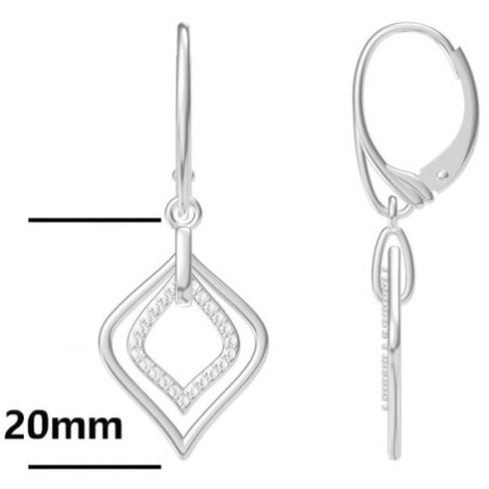 Strieborné náušnice - číre okrúhle zirkóny | Argento.sk