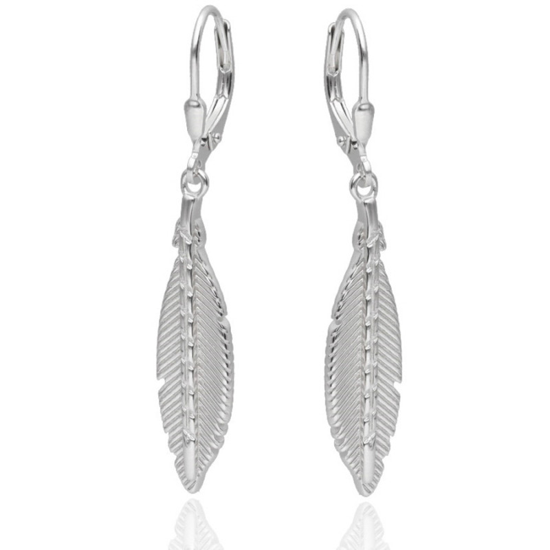 Strieborné náušnice - list | Argento.sk
