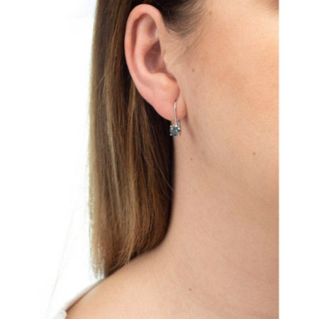 Strieborné náušnice - okrúhly zirkón Vitrail Light | Argento.sk