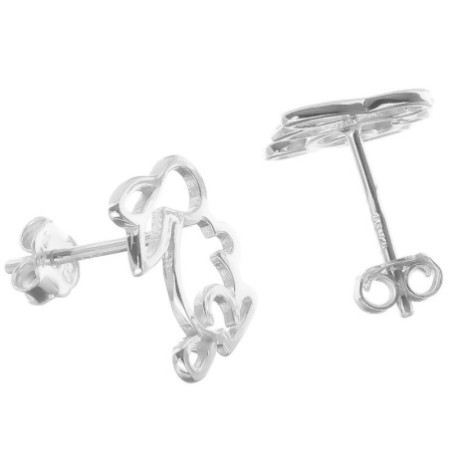 Strieborné náušnice - zajac | Argento.sk