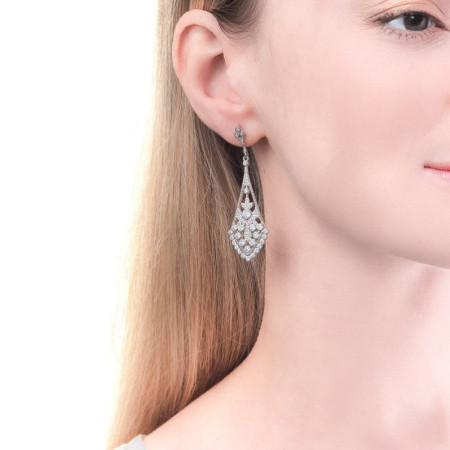 Strieborné náušnice - číre okrúhle zirkóny | Argento.sk