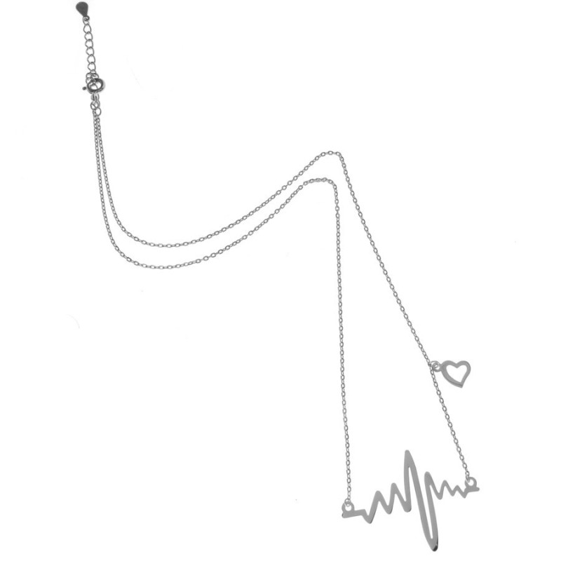 Strieborný náhrdelník EKG 43 až 45 cm