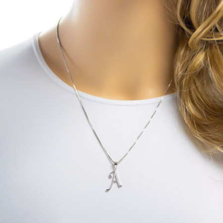 Strieborný prívesok - písmeno A, číre okrúhle zirkóny | Argento.sk