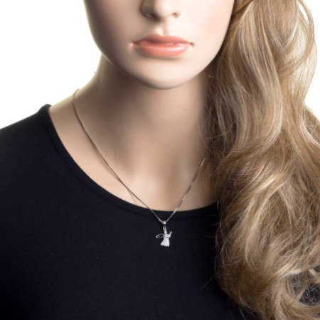 Strieborný prívesok - anjel, číre okrúhle zirkóny | Argento.sk