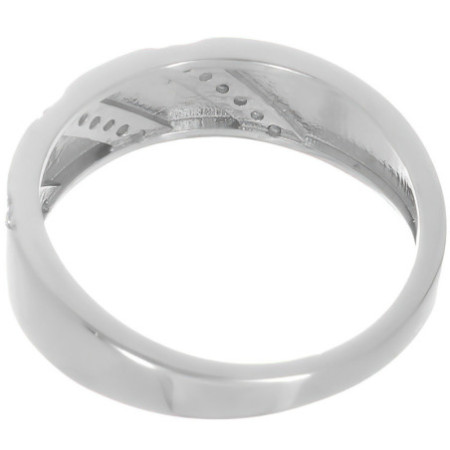 Strieborný prsteň - číre okrúhle zirkóny | Argento.sk