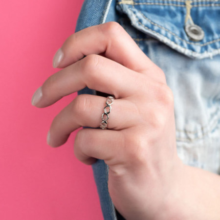 Strieborný prsteň - obrúčka, srdiečko | Argento.sk