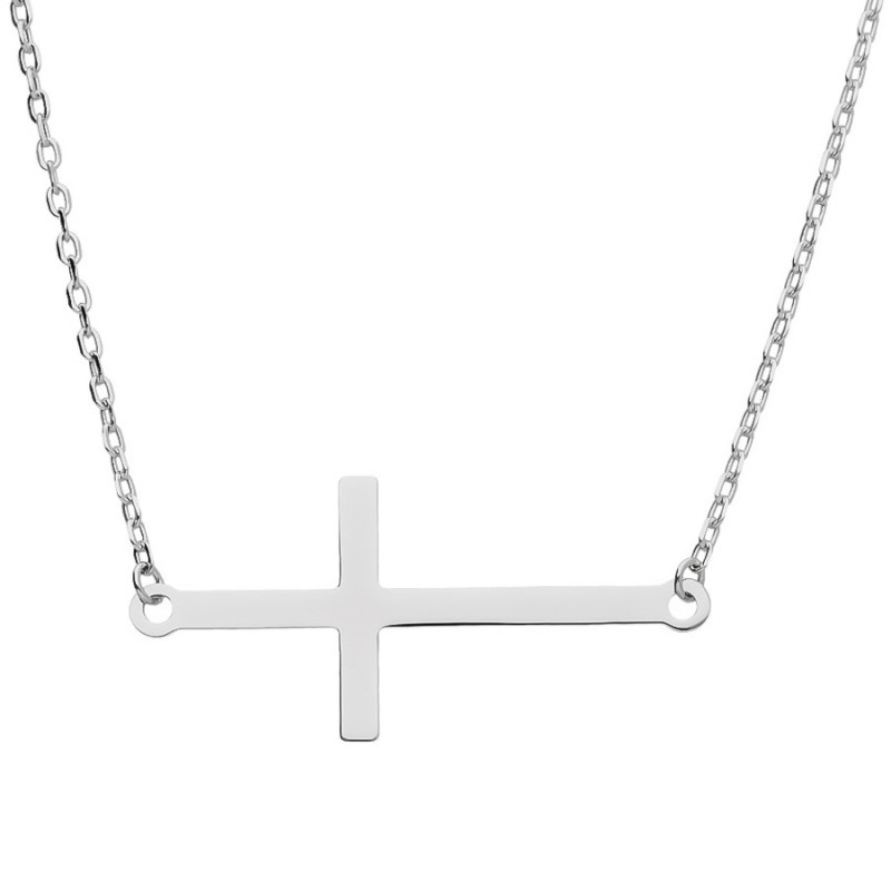 Strieborný náhrdelník - krížik, dĺžka 43 až 46 cm | Argento.sk