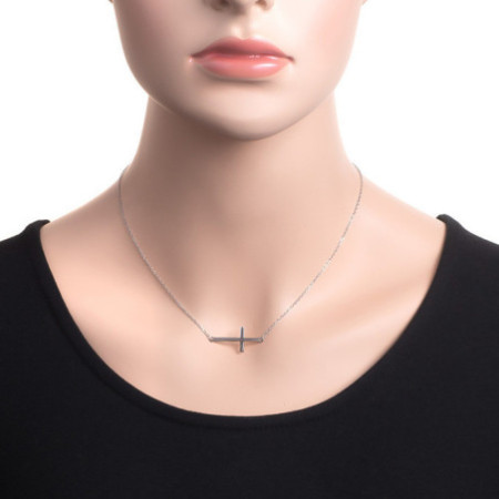 Strieborný náhrdelník - krížik, dĺžka 43 až 46 cm | Argento.sk