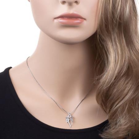 Strieborný prívesok - anjel, číre okrúhle zirkóny | Argento.sk