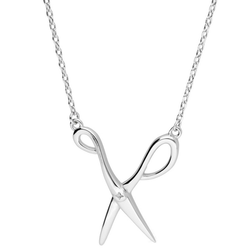 Strieborný náhrdelník - nožnice, dĺžka 43 až 46 cm | Argento.sk