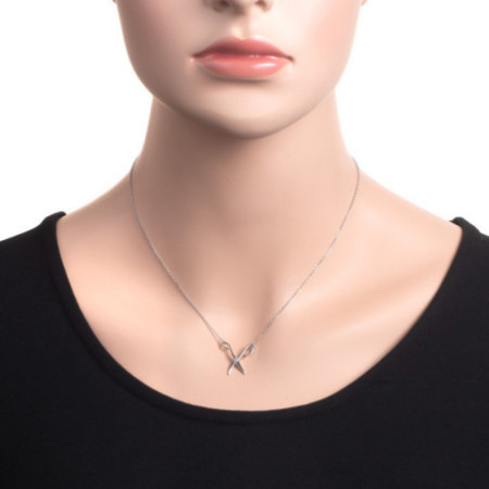 Strieborný náhrdelník - nožnice, dĺžka 43 až 46 cm | Argento.sk