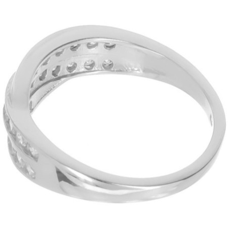 Strieborný prsteň - číre okrúhle zirkóny | Argento.sk