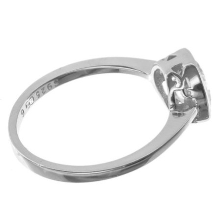 Strieborný prsteň - číry okrúhly zirkón | Argento.sk