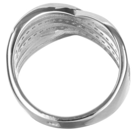 Strieborný prsteň - číre okrúhle zirkóny | Argento.sk