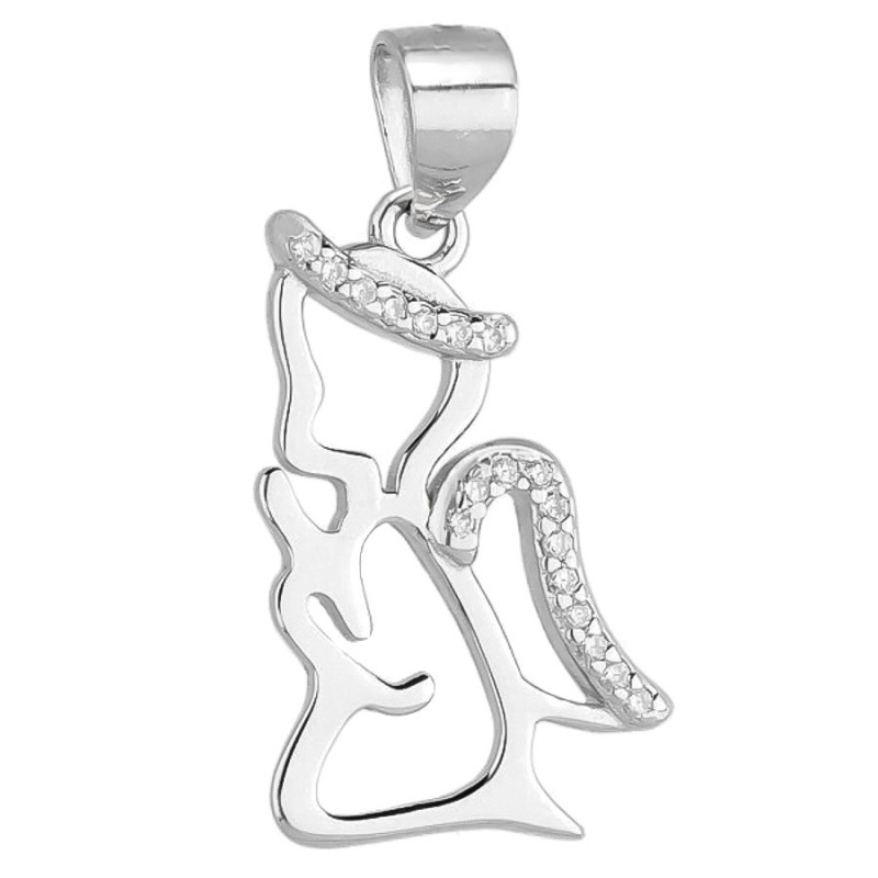 Strieborný prívesok - anjel, číre okrúhle zirkóny | Argento.sk