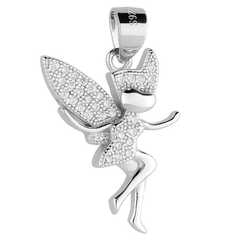 Strieborný prívesok - víla, číre okrúhle zirkóny | Argento.sk